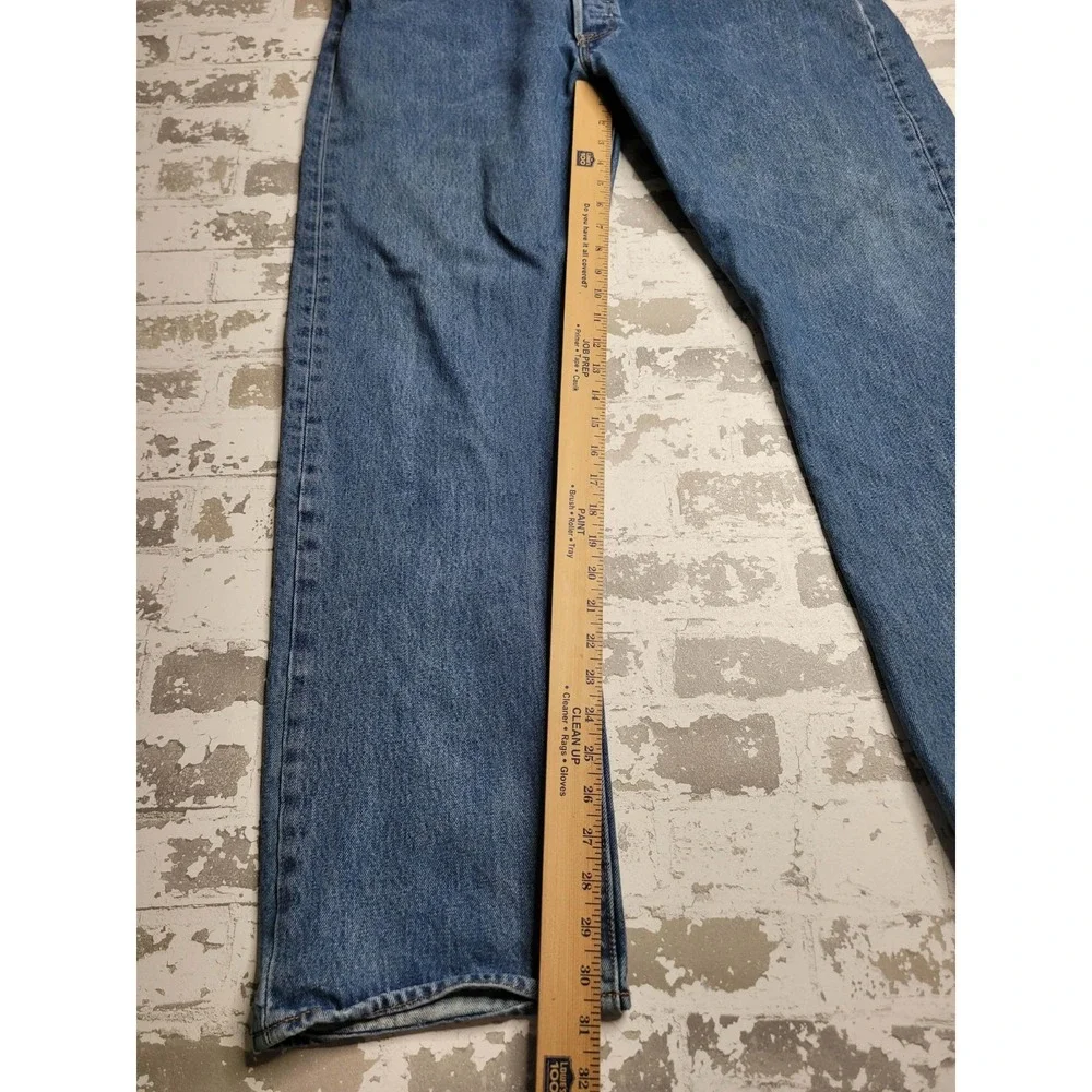 Levis 501 Jeans Mens 40x32 Blue Button Fly Denim Pants Straight Classic Workwear
